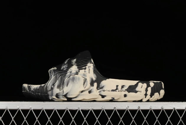 2022 Adidas Adilette 22 Slides "Carbon" Black Grey GX6947 For Sale 4 2022 Adidas Adilette 22 Slides "Carbon" Black Grey GX6947 For Sale - Image 2