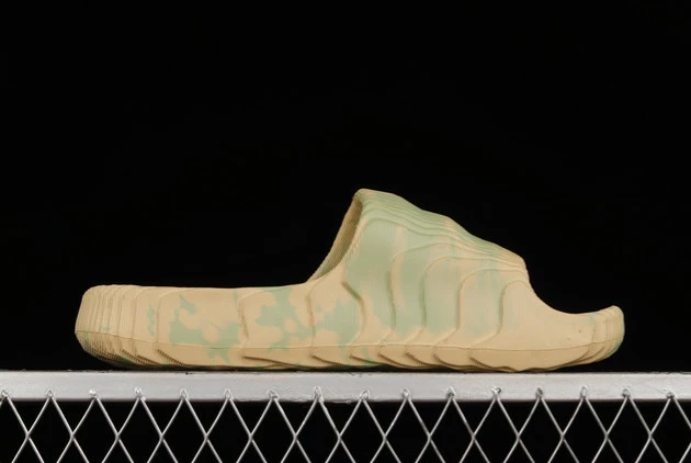 2022 Adidas Adilette 22 Slides Magic Lime/St Desert Sand GY1597 For Sale 3 2022 Adidas Adilette 22 Slides Magic Lime/St Desert Sand GY1597 For Sale - Image 2