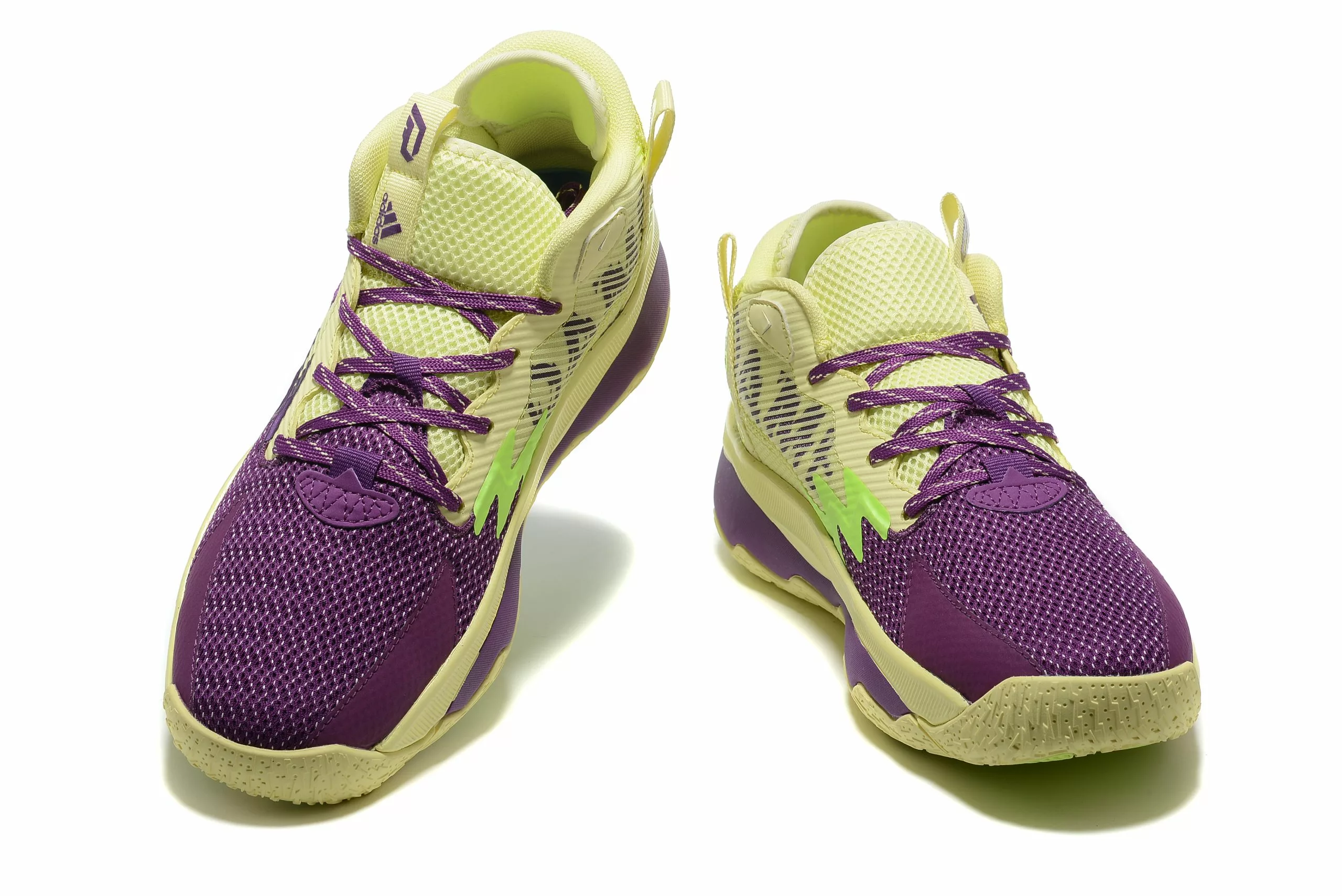 2022 Adidas Dame 8 "4th Quarter K.O." Yellow Tint/Glory Purple-Signal Green GY0383 For Sale 5 2022 Adidas Dame 8 "4th Quarter K.O." Yellow Tint/Glory Purple-Signal Green GY0383 For Sale - Image 3