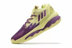 2022 Adidas Dame 8 "4th Quarter K.O." Yellow Tint/Glory Purple-Signal Green GY0383 For Sale