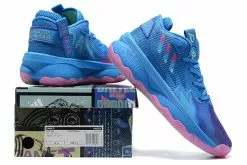 2022 Adidas Dame 8 "Battle Of The Bubble" Blue/Pink GY2770 -Cheap Adidas Sambarose Store 2022 adidas Dame 8 Battle Of The Bubble GY2770 For Sale 5