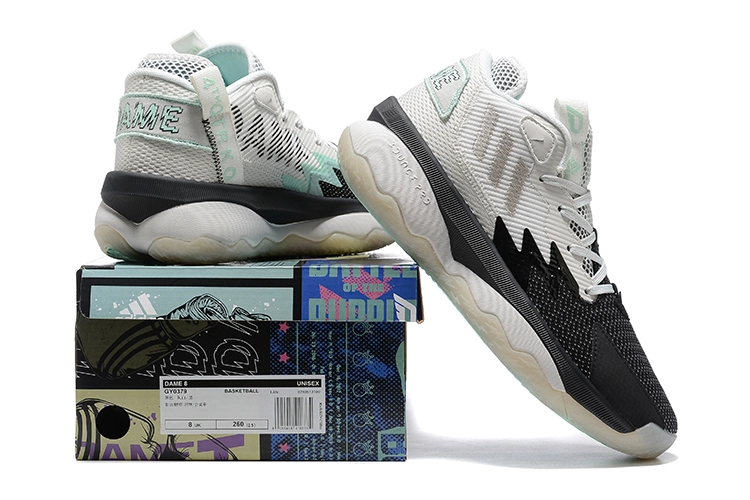 2022 Adidas Dame 8 Dash Grey/Grey One-Clear Mint GY0379 7 2022 Adidas Dame 8 Dash Grey/Grey One-Clear Mint GY0379 - Image 5