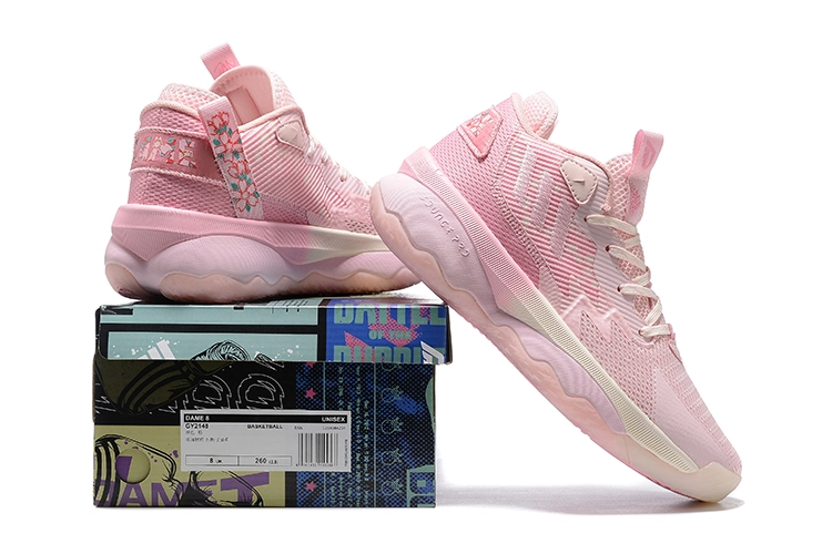 2022 Adidas Dame 8 Pink Shoes For Sale 7 2022 Adidas Dame 8 Pink Shoes For Sale - Image 5