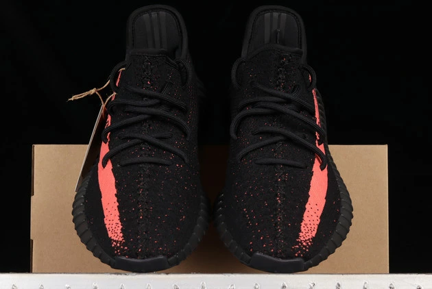 2022 Adidas Yeezy Boost 350 V2 "Red Stripe" Core Black Red BY9612 Shoes 5 2022 Adidas Yeezy Boost 350 V2 "Red Stripe" Core Black Red BY9612 Shoes - Image 3