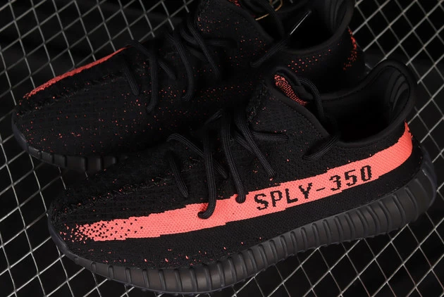 2022 Adidas Yeezy Boost 350 V2 "Red Stripe" Core Black Red BY9612 Shoes 7 2022 Adidas Yeezy Boost 350 V2 "Red Stripe" Core Black Red BY9612 Shoes - Image 5