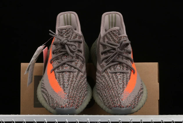 2023 Adidas Yeezy Boost 350 V2 Steeple Gray/Beluga/Solar Red BB1826 Shoes 7 2023 Adidas Yeezy Boost 350 V2 Steeple Gray/Beluga/Solar Red BB1826 Shoes - Image 5