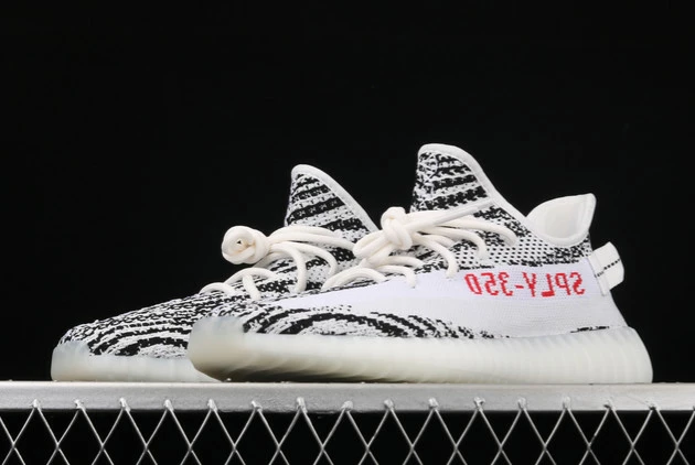 2023 Adidas Yeezy Boost 350 V2 "Zebra" White/Core Black-Red CP9654 Shoes 5 2023 Adidas Yeezy Boost 350 V2 "Zebra" White/Core Black-Red CP9654 Shoes - Image 3