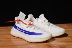 Champion X Adidas Yeezy Boost 350 V2 White Royal F36926 -Cheap Adidas Sambarose Store Champion x adidas Yeezy Boost 350 V2 White Royal 2