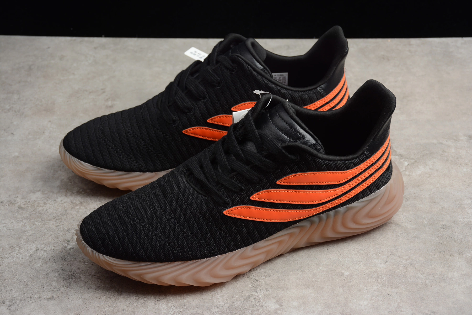 New Adidas Sobakov Black/Orange-Gum AQ1136 9 New Adidas Sobakov Black/Orange-Gum AQ1136 - Image 7