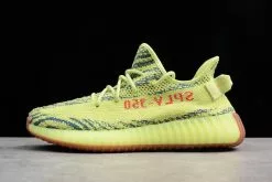 2018 Adidas Yeezy Boost 350 V2 Semi Frozen Yellow/Raw Steel/Red B37572